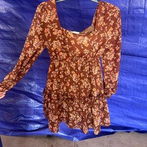 Altar'd State Rust Floral Dress